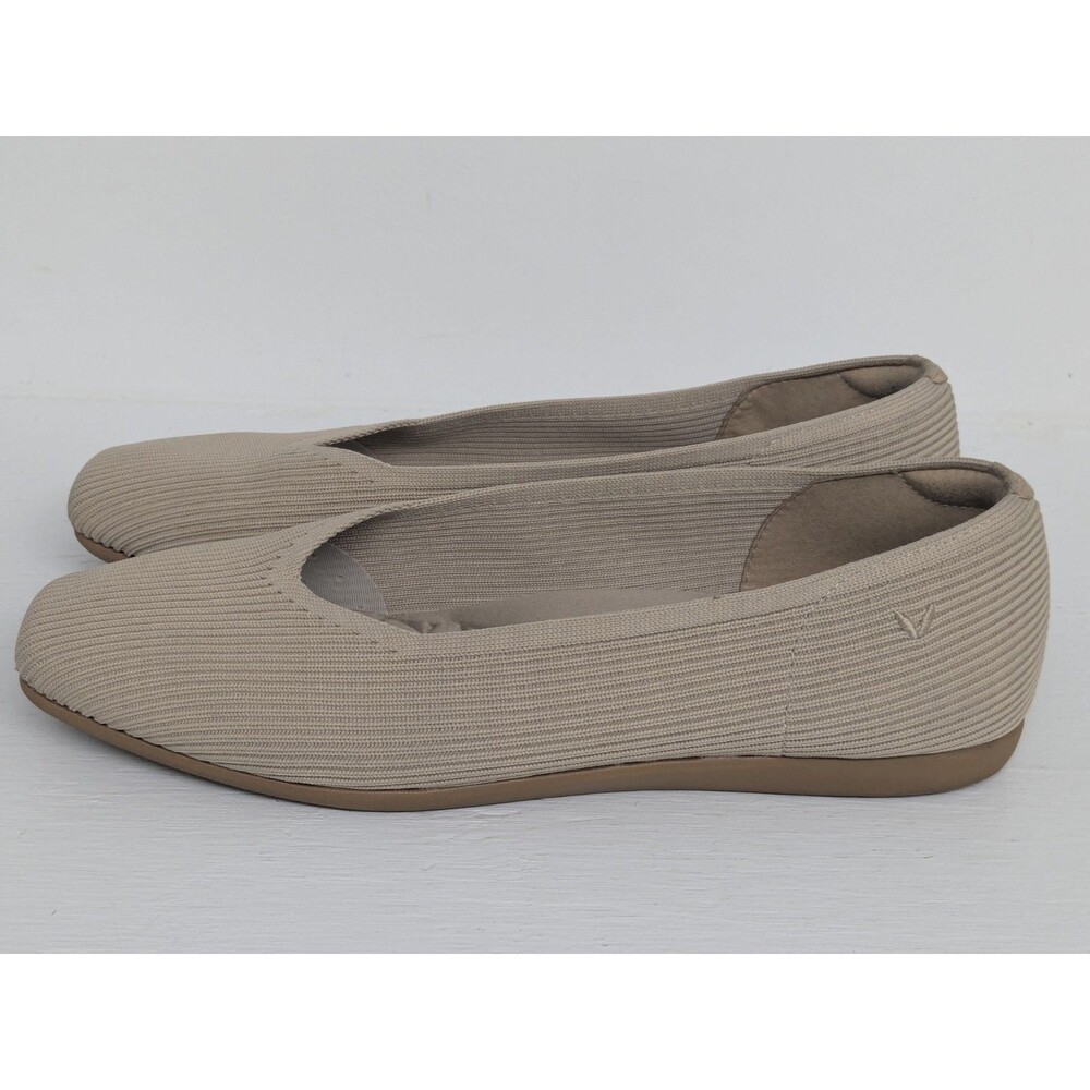 Vivaia Margot Walker Lightweight Square Toe V-Cut Flats-Golden Almond Sz 11 - Picture 4 of 10